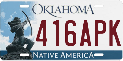 OK license plate 416APK