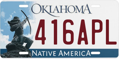 OK license plate 416APL