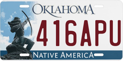 OK license plate 416APU