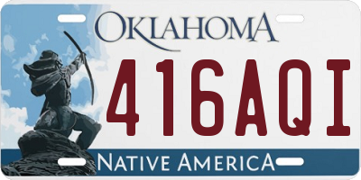 OK license plate 416AQI