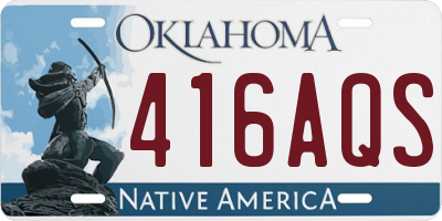 OK license plate 416AQS