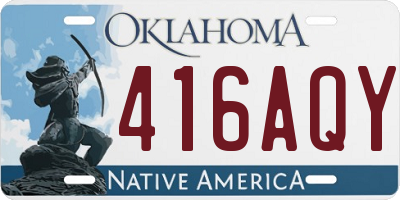OK license plate 416AQY