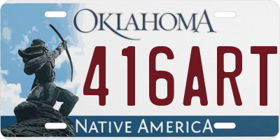 OK license plate 416ART