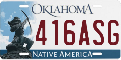 OK license plate 416ASG