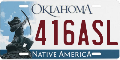 OK license plate 416ASL