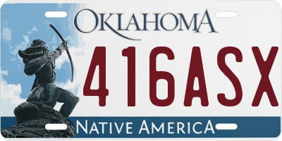 OK license plate 416ASX