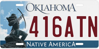 OK license plate 416ATN