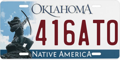 OK license plate 416ATO