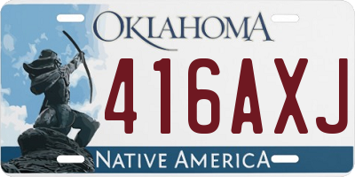 OK license plate 416AXJ