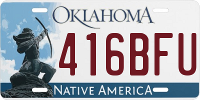OK license plate 416BFU