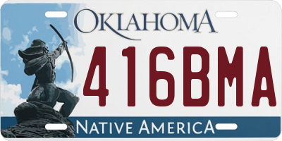 OK license plate 416BMA
