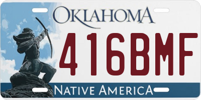 OK license plate 416BMF