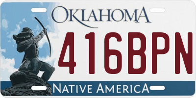 OK license plate 416BPN