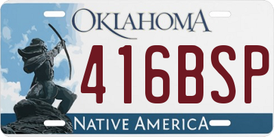 OK license plate 416BSP