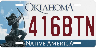 OK license plate 416BTN