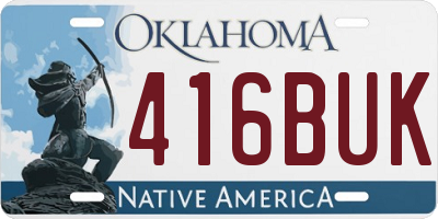 OK license plate 416BUK