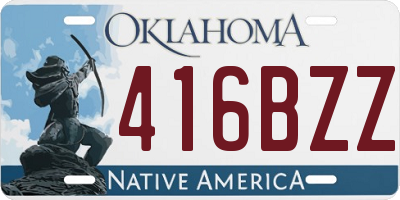OK license plate 416BZZ