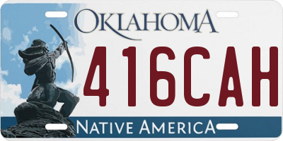 OK license plate 416CAH
