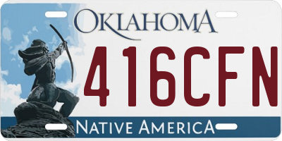 OK license plate 416CFN