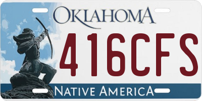 OK license plate 416CFS