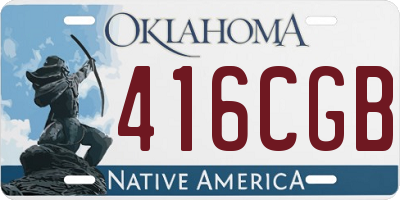 OK license plate 416CGB