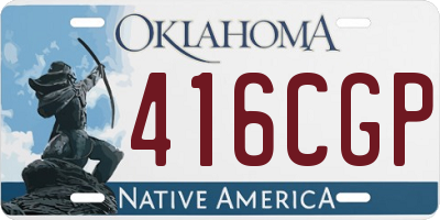 OK license plate 416CGP