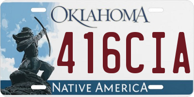 OK license plate 416CIA