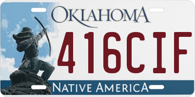 OK license plate 416CIF