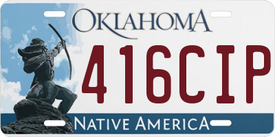 OK license plate 416CIP