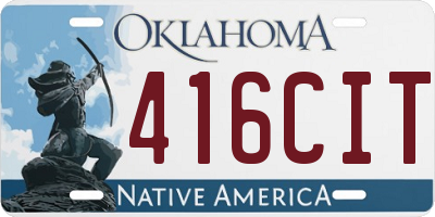 OK license plate 416CIT