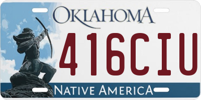 OK license plate 416CIU