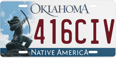 OK license plate 416CIV