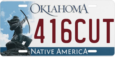 OK license plate 416CUT