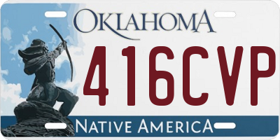 OK license plate 416CVP