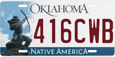 OK license plate 416CWB
