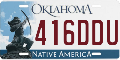 OK license plate 416DDU