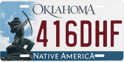 OK license plate 416DHF