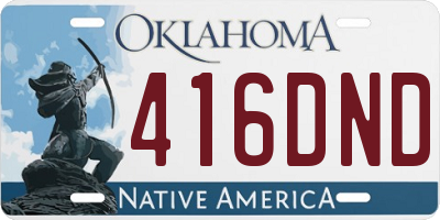 OK license plate 416DND
