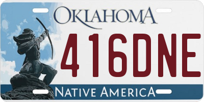 OK license plate 416DNE