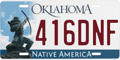 OK license plate 416DNF