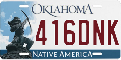 OK license plate 416DNK