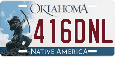 OK license plate 416DNL