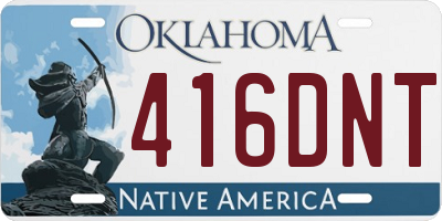 OK license plate 416DNT