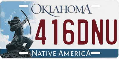 OK license plate 416DNU