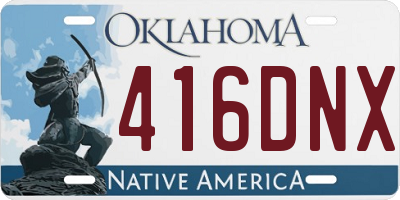 OK license plate 416DNX