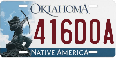 OK license plate 416DOA