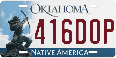 OK license plate 416DOP