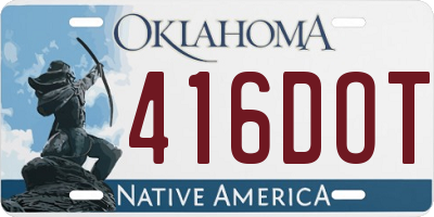 OK license plate 416DOT
