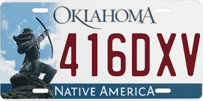 OK license plate 416DXV