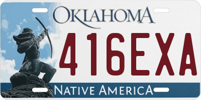 OK license plate 416EXA